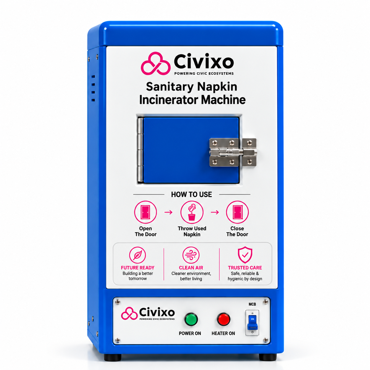 CIVIXO sanitary napkin incinerator machine